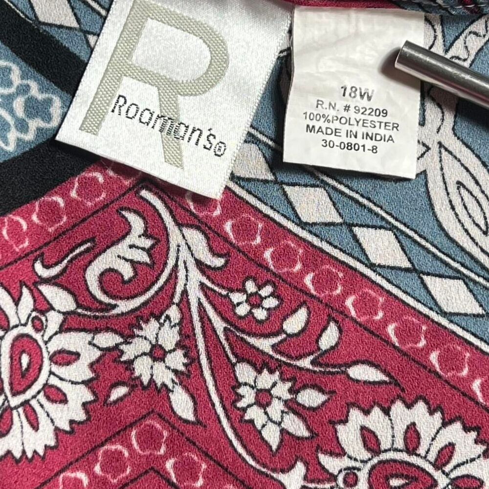 Roaman's 18W Patchwork Peasant Tunic Plus Size Bo… - image 6